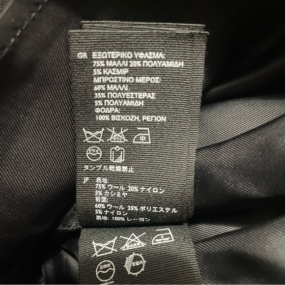 COS Belted Black Wool Pleated Wrap Skirt Size 6/8 Dark Academia Fall Winter Goth - Picture 6 of 9